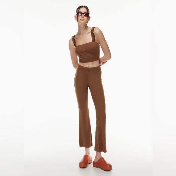 BNWT Aritzia Sunday Best White Tate High Rise Flare Pant - Picture 3 of 6